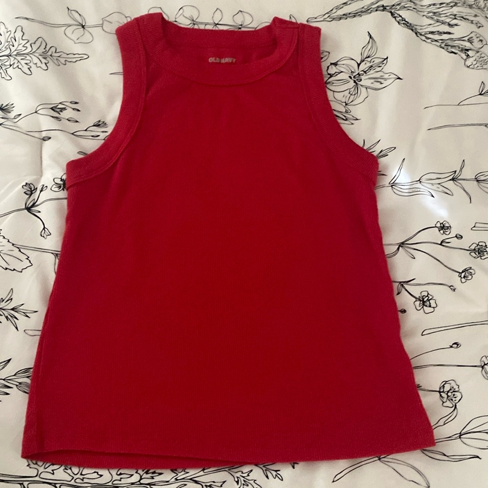 red old navy snug tank top